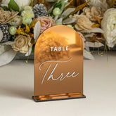 Mirror Rose Gold Table Numbers -RR